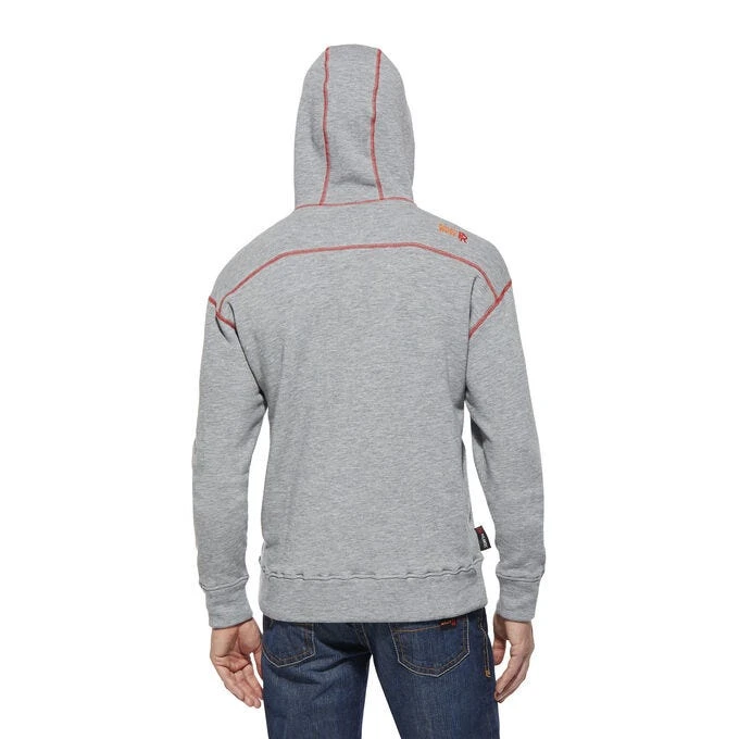 Ariat Work FR Sweatshirts: FR Polartec 10014867 Water-Resistant Men's Heather Grey Hoodie 4 Ariat Work FR Sweatshirts: FR Polartec 10014867 Water-Resistant Men's Heather Grey Hoodie - Image 2