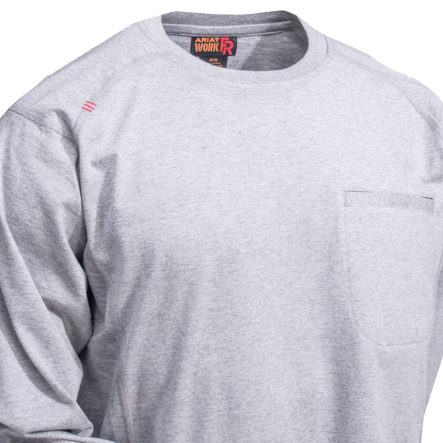 Ariat Work FR Shirts: Men's 10022329 Silver Fox Heather FR Air Crew Shirt 4 Ariat Work FR Shirts: Men's 10022329 Silver Fox Heather FR Air Crew Shirt - Image 2