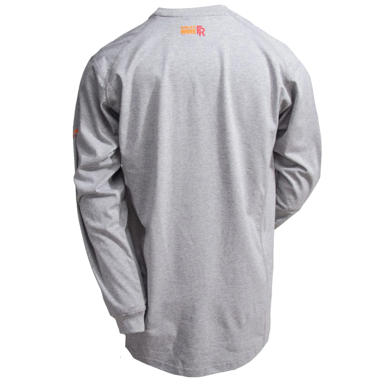 Ariat Work FR Shirts: Men's 10022329 Silver Fox Heather FR Air Crew Shirt 5 Ariat Work FR Shirts: Men's 10022329 Silver Fox Heather FR Air Crew Shirt - Image 3