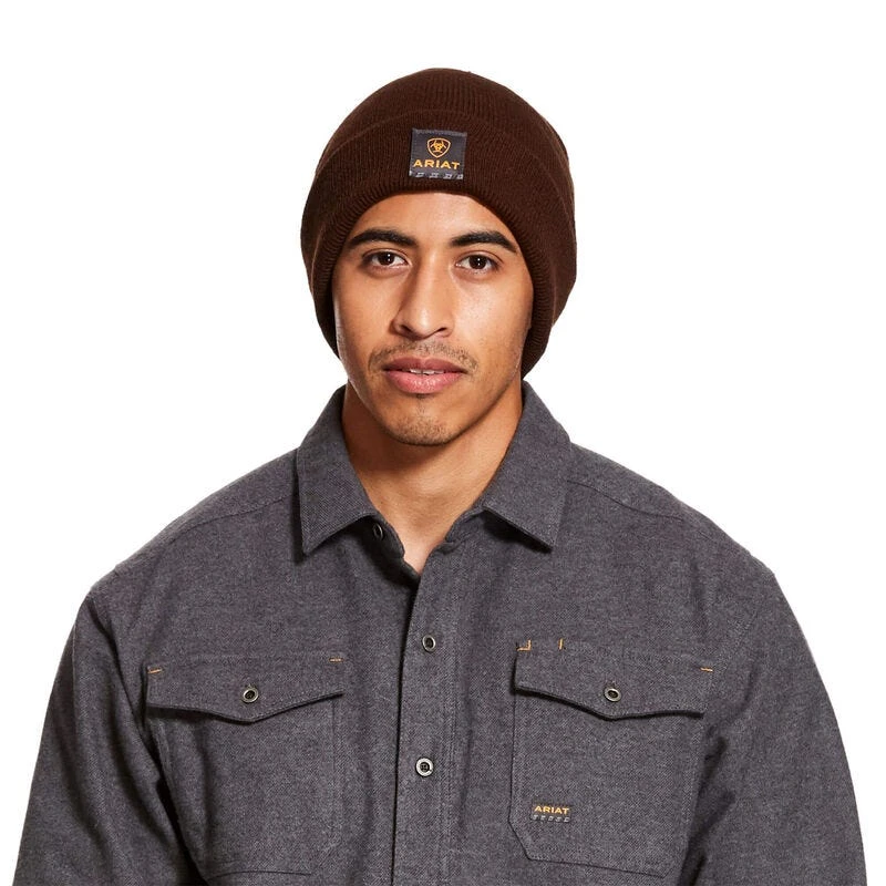 Ariat Rebar Hats: Men's 10027795 Brown Watch Cap 3 Ariat Rebar Hats: Men's 10027795 Brown Watch Cap