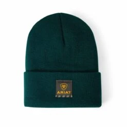 Ariat Rebar Hats: Men's 10041540 Dark Green Watch Cap