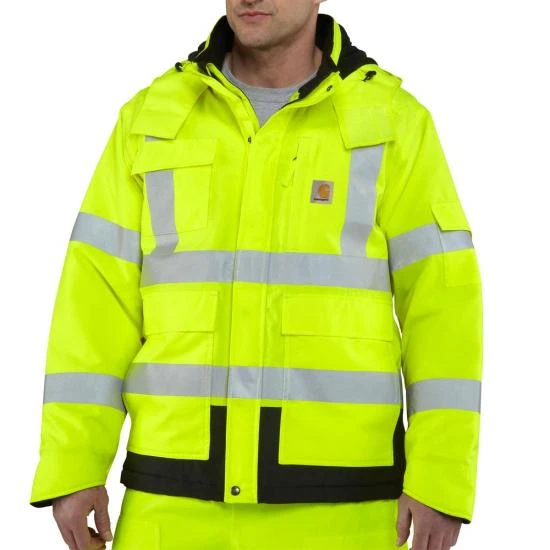 Carhartt Jacket: Mens 100787 323 Brite Lime High Viz Class 3 Sherwood Jacket 3 Carhartt Jacket: Mens 100787 323 Brite Lime High Viz Class 3 Sherwood Jacket