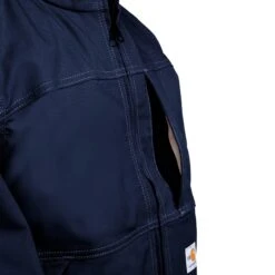 Carhartt Jackets: Men's Navy 102179 410 FR Full Swing Quick Duck Jacket -Outlet Vestucia Store 102179 410 5