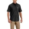 Carhartt Men's Shirt: 102537 001 Black Short Sleeve Rugged Professional -Outlet Vestucia Store 102537001