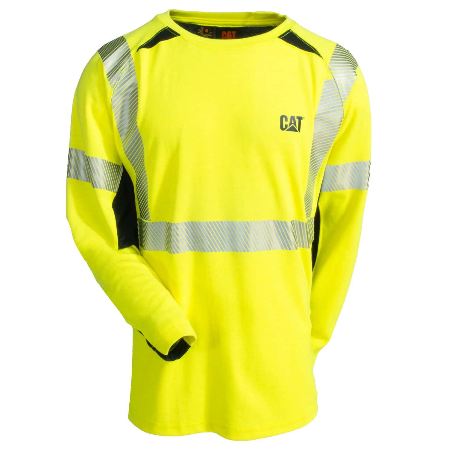 CAT Apparel Shirts: Men's FR Performance Hi-Vis 1630007 11312 Long Sleeve Crew Shirt 3 CAT Apparel Shirts: Men's FR Performance Hi-Vis 1630007 11312 Long Sleeve Crew Shirt