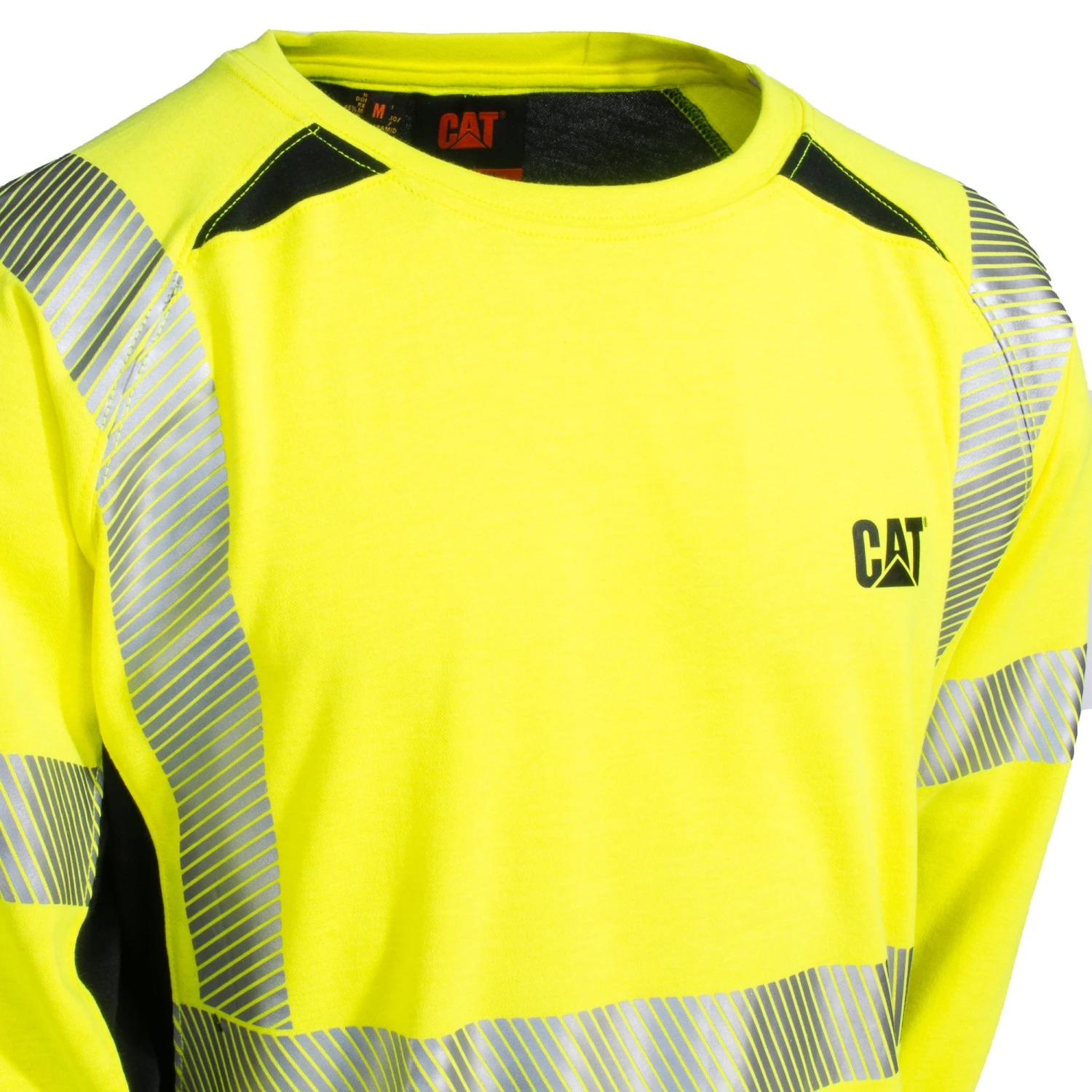 CAT Apparel Shirts: Men's FR Performance Hi-Vis 1630007 11312 Long Sleeve Crew Shirt 4 CAT Apparel Shirts: Men's FR Performance Hi-Vis 1630007 11312 Long Sleeve Crew Shirt - Image 2