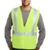CornerStone Vests: High Visibility Yellow Safety Vest CSV400 -Outlet Vestucia Store 2377 sftyyellow 1 csv400sftyyellowmodelfront1 337w