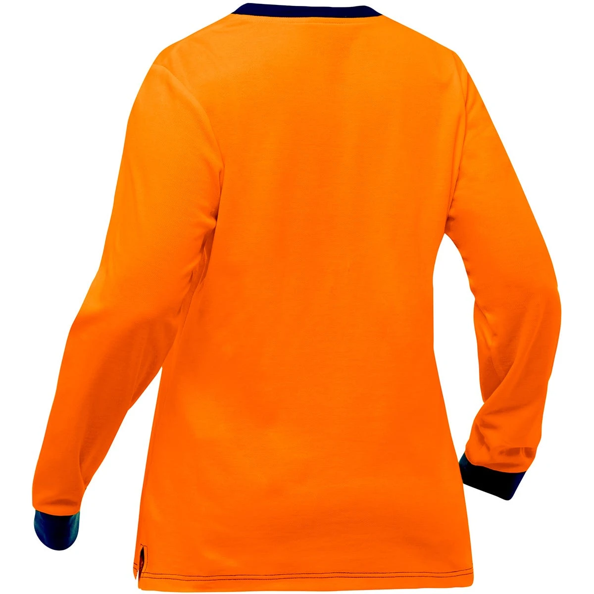 Bisley By PIP Shirts: Women's 310W6118 O Orange Non-ANSI Long Sleeve V Neck Shirt 4 Bisley By PIP Shirts: Women's 310W6118 O Orange Non-ANSI Long Sleeve V Neck Shirt - Image 2