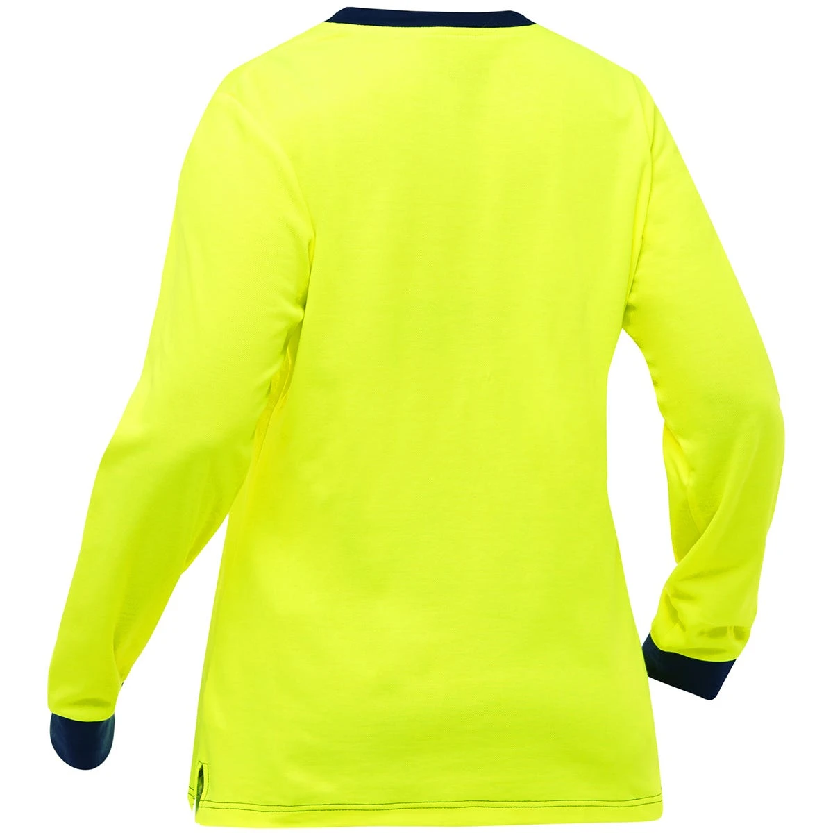 Bisley By PIP Shirts: Women's 310W6118 Y Yellow Non-ANSI Long Sleeve V Neck Shirt 4 Bisley By PIP Shirts: Women's 310W6118 Y Yellow Non-ANSI Long Sleeve V Neck Shirt - Image 2