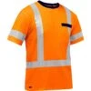 Bisley By PIP Shirts: Men's 313M1118H O Orange ANSI Type R Class 3 Short Sleeve T-Shirt -Outlet Vestucia Store 313m1118h o omf