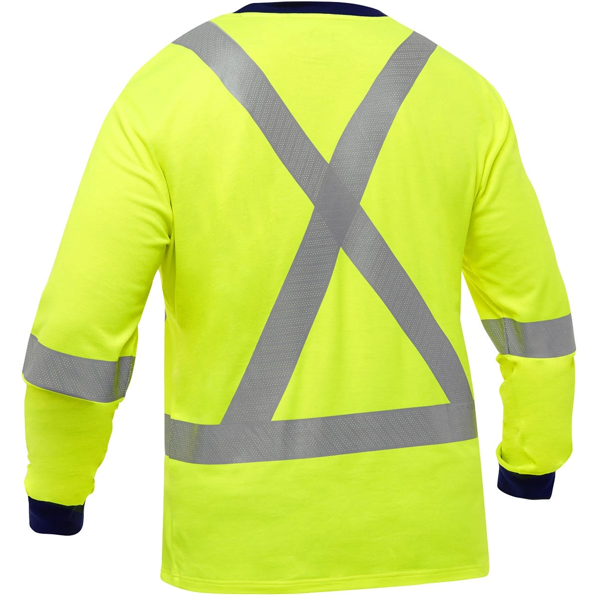 Bisley By PIP Shirts: Men's 313M6118X Y Yellow ANSI Type R Class 3 CSA Z96 X-Back Long Sleeve Shirt 4 Bisley By PIP Shirts: Men's 313M6118X Y Yellow ANSI Type R Class 3 CSA Z96 X-Back Long Sleeve Shirt - Image 2
