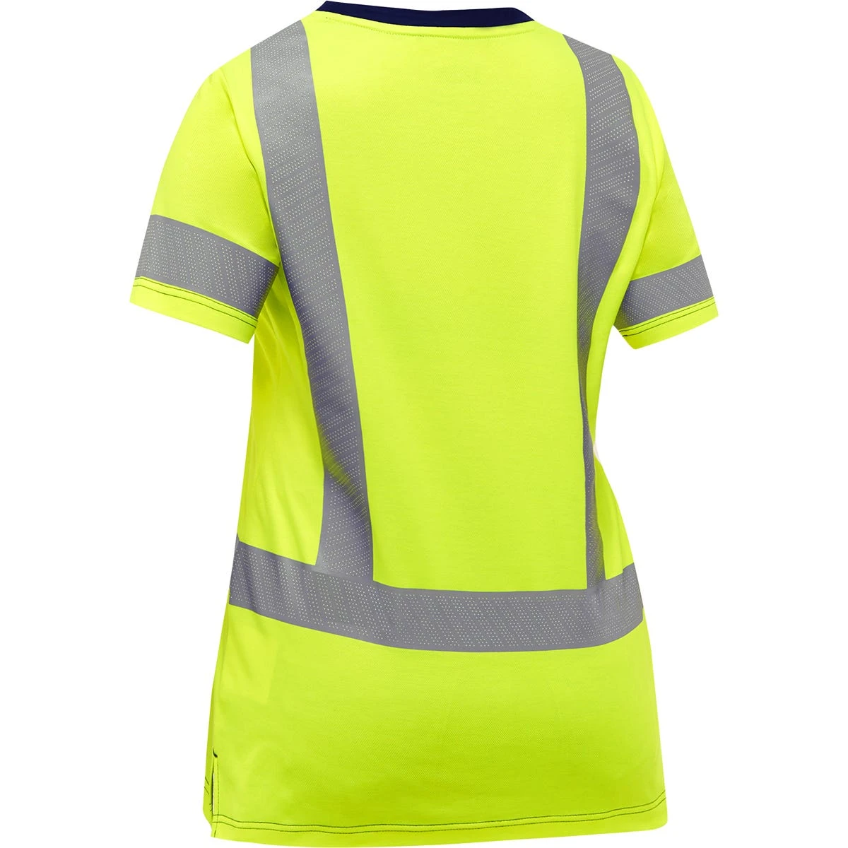 Bisley By PIP Shirts: Women's 313W1118H Y Yellow ANSI Type R Class 2 Short Sleeve V Neck T-Shirt 4 Bisley By PIP Shirts: Women's 313W1118H Y Yellow ANSI Type R Class 2 Short Sleeve V Neck T-Shirt - Image 2