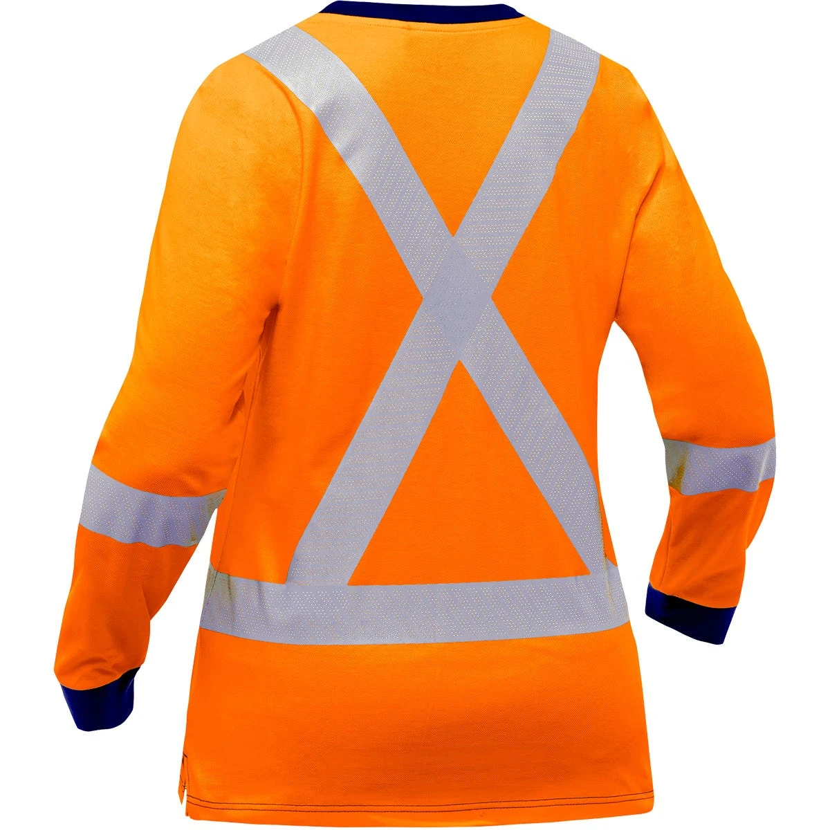 Bisley By PIP Shirts: Women's 313W6118X O Orange ANSI Type R Class 3 CSA Z96 X-Back Long Sleeve Shirt 4 Bisley By PIP Shirts: Women's 313W6118X O Orange ANSI Type R Class 3 CSA Z96 X-Back Long Sleeve Shirt - Image 2