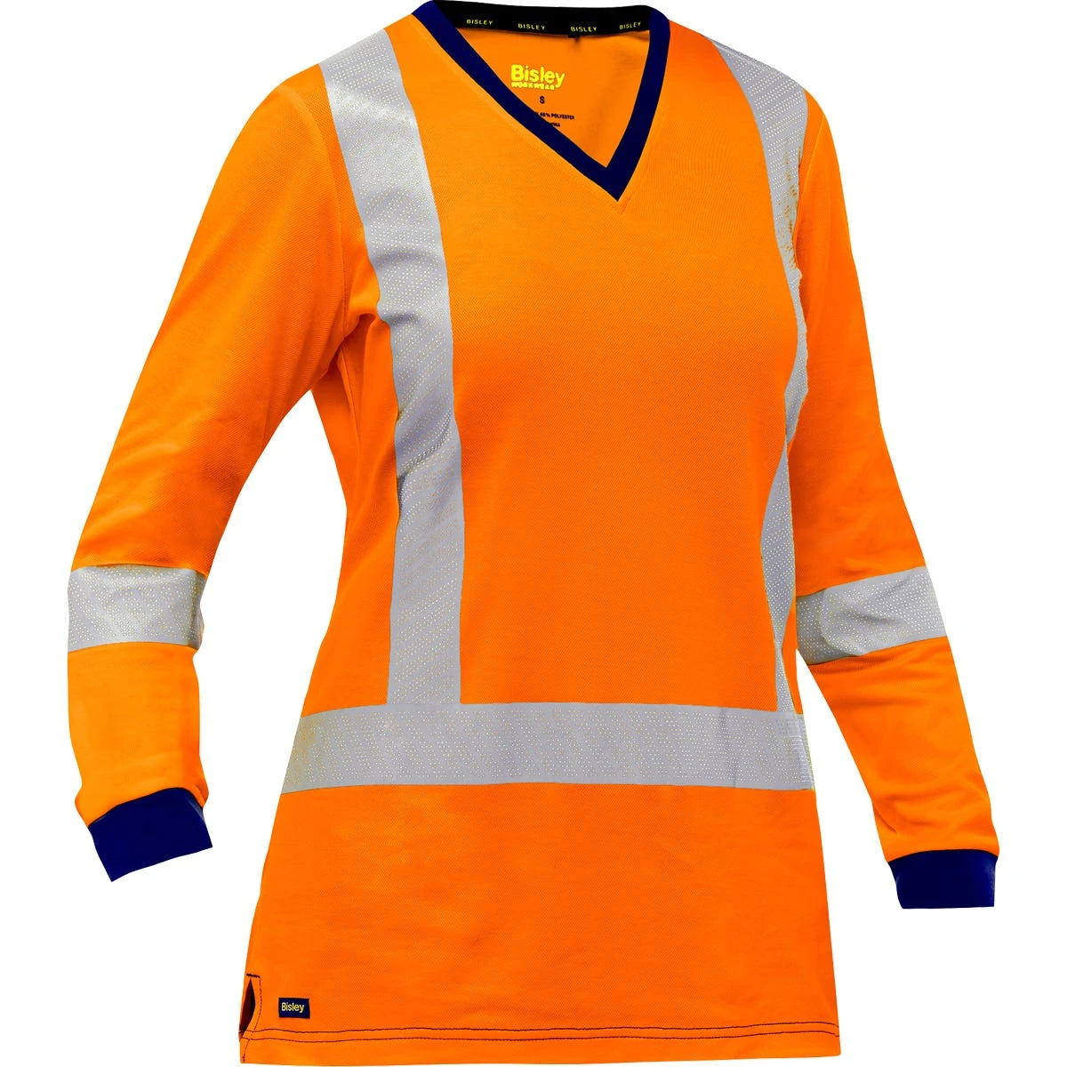 Bisley By PIP Shirts: Women's 313W6118X O Orange ANSI Type R Class 3 CSA Z96 X-Back Long Sleeve Shirt 3 Bisley By PIP Shirts: Women's 313W6118X O Orange ANSI Type R Class 3 CSA Z96 X-Back Long Sleeve Shirt