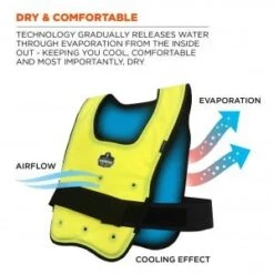 Ergodyne Vest: 6687 Lime Chill Its Economy Dry Evaporative Cooling Vest 8 Ergodyne Vest: 6687 Lime Chill Its Economy Dry Evaporative Cooling Vest -Outlet Vestucia Store 379390 114321