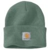 Carhartt Hats: Unisex A18 G56 Leaf Green Acrylic Watch Cap -Outlet Vestucia Store a18g56 1