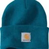 Carhartt Hats: Unisex A18 I36 Ocean Blue Acrylic Watch Cap 2 Carhartt Hats: Unisex A18 I36 Ocean Blue Acrylic Watch Cap -Outlet Vestucia Store a18i36