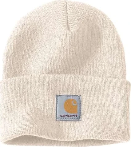 Carhartt Hats: Unisex A18 WWH Winter White Acrylic Watch Cap 3 Carhartt Hats: Unisex A18 WWH Winter White Acrylic Watch Cap