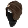 Carhartt Hats: A202 DKB Dark Brown Fleece 2-In-1 Headwear -Outlet Vestucia Store a202dkb