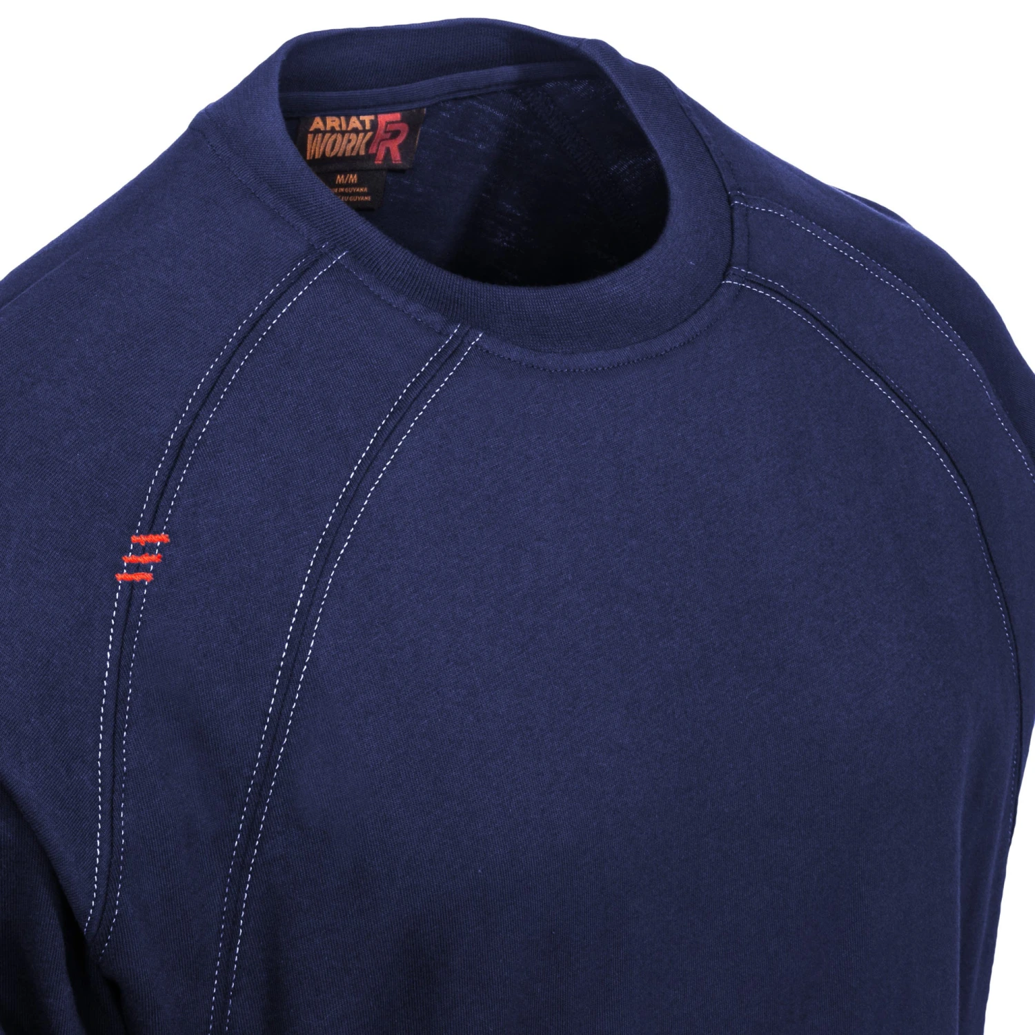 Ariat Work FR Shirts: 10012256 Moisture-Wicking FR Men's Navy Blue Crew Work Shirt 4 Ariat Work FR Shirts: 10012256 Moisture-Wicking FR Men's Navy Blue Crew Work Shirt - Image 2