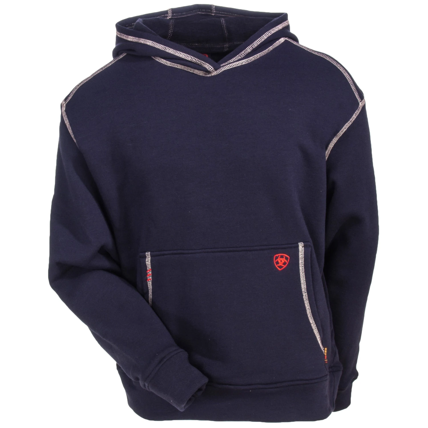 Ariat Work FR Sweatshirts: FR Polartec Men's 10013514 Insulated Water-Resistant Navy Blue Hoodie 6 Ariat Work FR Sweatshirts: FR Polartec Men's 10013514 Insulated Water-Resistant Navy Blue Hoodie - Image 4