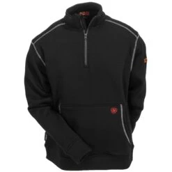 Ariat Sweatshirts: Men's 10015949 Black Flame-Resistant Polartec Quarter-Zip Sweatshirt 8 Ariat Sweatshirts: Men's 10015949 Black Flame-Resistant Polartec Quarter-Zip Sweatshirt -Outlet Vestucia Store ariat 10015950 blk f 01