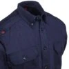 Ariat Work FR Shirts: 10018816 Solid Navy FR Long-Sleeve Men's Button-Down Work Shirt -Outlet Vestucia Store ariat 10018816 nvy cd 01