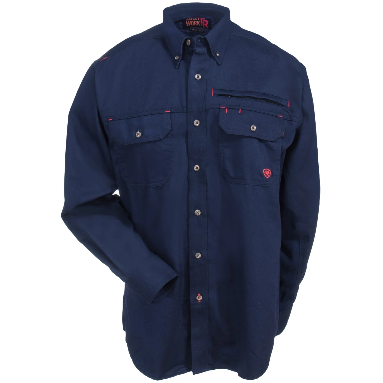 Ariat Work FR Shirts: FR Solid Vent 10019062 Men's Navy Blue Button-Down Long-Sleeve Shirt 4 Ariat Work FR Shirts: FR Solid Vent 10019062 Men's Navy Blue Button-Down Long-Sleeve Shirt - Image 2