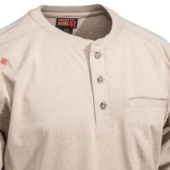 Ariat Work FR Shirts: FR Air Cotton Men's 10022598 Sand Heather Henley 9 Ariat Work FR Shirts: FR Air Cotton Men's 10022598 Sand Heather Henley -Outlet Vestucia Store ariat 10022598 2