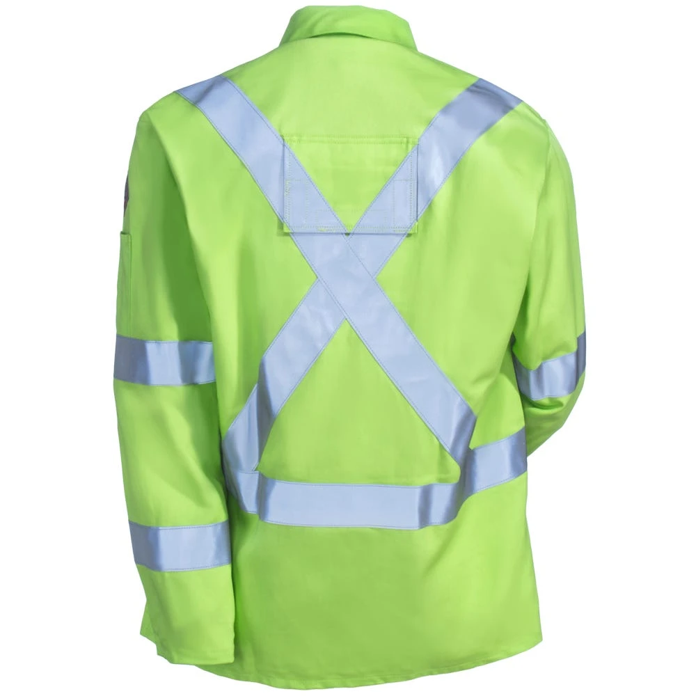 Black Stallion Jackets: Men's JF1012 LM Hi Vis Lime Green FR Welding TruGuard 200 Jacket 3 Black Stallion Jackets: Men's JF1012 LM Hi Vis Lime Green FR Welding TruGuard 200 Jacket