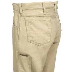 Bulwark Pants: Men's Flame-Resistant PLJ6 KH Khaki Excel Canvas Pants -Outlet Vestucia Store bulwark plj6khj l 01