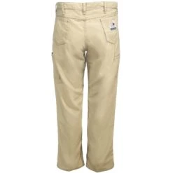 Bulwark Pants: Men's Flame-Resistant PLJ6 KH Khaki Excel Canvas Pants -Outlet Vestucia Store bulwark plj6khj b 01