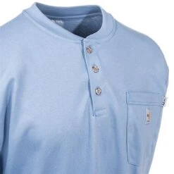 Carhartt Shirts: Men's Blue 100237 465 Flame Resistant Henley Work Shirt 6 Carhartt Shirts: Men's Blue 100237 465 Flame Resistant Henley Work Shirt -Outlet Vestucia Store carhartt 100237 465 cd 01