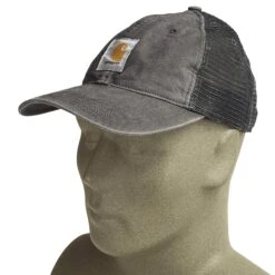 Carhartt Hats: Men's 100286 039 Gravel Grey Buffalo Mesh Back Baseball Cap 7 Carhartt Hats: Men's 100286 039 Gravel Grey Buffalo Mesh Back Baseball Cap -Outlet Vestucia Store carhartt 100286 039 p 01