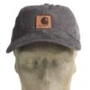 Carhartt Hats: Men's 100289 001 Black Canvas Odessa Cap -Outlet Vestucia Store carhartt 100289 001 f 01