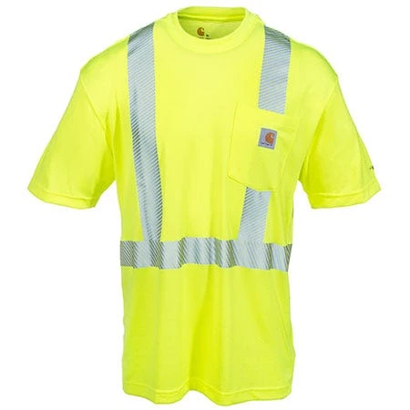 Carhartt Force Shirts: Men's 100495 323 Lime High Visibility Force Work Shirt 4 Carhartt Force Shirts: Men's 100495 323 Lime High Visibility Force Work Shirt - Image 2