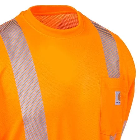 Carhartt Force Shirts: Men's Force Orange 100496 824 Hi Vis Long Sleeve Shirt 4 Carhartt Force Shirts: Men's Force Orange 100496 824 Hi Vis Long Sleeve Shirt - Image 2