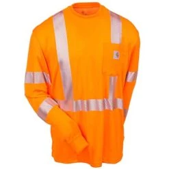 Carhartt Force Shirts: Men's Force Orange 100496 824 Hi Vis Long Sleeve Shirt 7 Carhartt Force Shirts: Men's Force Orange 100496 824 Hi Vis Long Sleeve Shirt -Outlet Vestucia Store carhartt 100496824 f 01