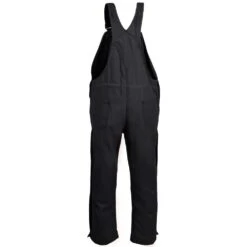 Carhartt Overalls: Men's 101626 001 Black FR Quilt Lined Cotton Duck Bib Overalls