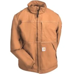 Carhartt Jackets: Men's 102179 211 Carhartt Brown FR Full Swing Quick Duck Jacket -Outlet Vestucia Store carhartt 102179 211 b 01 3