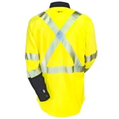 Carhartt Shirts: Force Hybrid FR High Vis 102843 323 Button Down Shirt