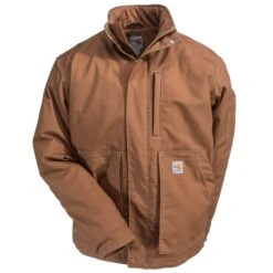 Carhartt Jackets: Men's FR Brown 102692 211 Full Swing Lanyard Access Jacket -Outlet Vestucia Store carhartt 102692 211 1