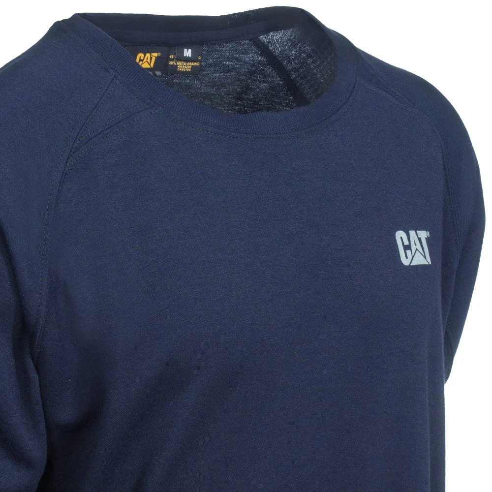 CAT Apparel Shirts: Men's 1630003 57E Navy FR Long-Sleeve Performance Crew Shirt 4 CAT Apparel Shirts: Men's 1630003 57E Navy FR Long-Sleeve Performance Crew Shirt - Image 2