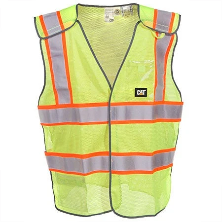 CAT Apparel Vests: 1322029 407 Hi Vis Yellow 5 Point Breakaway Safety Vest 4 CAT Apparel Vests: 1322029 407 Hi Vis Yellow 5 Point Breakaway Safety Vest - Image 2