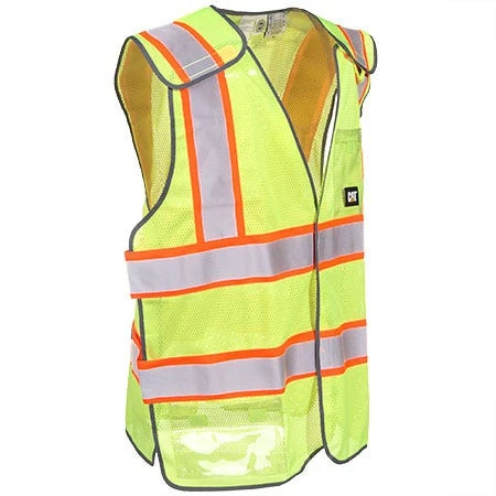 CAT Apparel Vests: 1322029 407 Hi Vis Yellow 5 Point Breakaway Safety Vest 5 CAT Apparel Vests: 1322029 407 Hi Vis Yellow 5 Point Breakaway Safety Vest - Image 3
