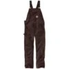 Carhartt Overalls: Men's 102776 DKB Dark Brown Relaxed Fit Duck Bib Overall -Outlet Vestucia Store detail 102776 dkb p 1