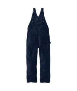 Carhartt Overalls: Men's 104393 DNY Dark Navy Loose Fit Firm Duck Insulated Bib Overall -Outlet Vestucia Store detail 104393 dny a 1