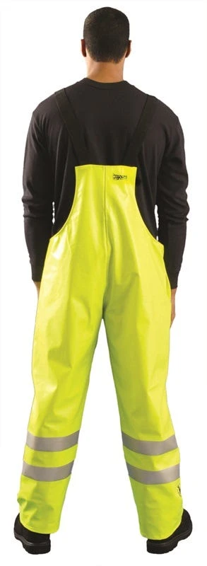 OccuNomix Pants: Men's LUX TBIB Yellow Premium Flame Resistant Rain Bib Pants 4 OccuNomix Pants: Men's LUX TBIB Yellow Premium Flame Resistant Rain Bib Pants - Image 2