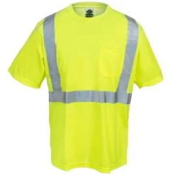 Ergodyne GloWear Men's 8289 Class 2 Economy Hi-Vis Lime Green T-Shirt -Outlet Vestucia Store ergodyne 8289 lime f 01