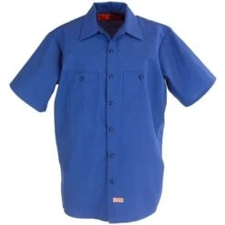 Red Kap Shirts: Men's SP24 RB Blue Short-Sleeve Industrial Work Shirt -Outlet Vestucia Store image 45143